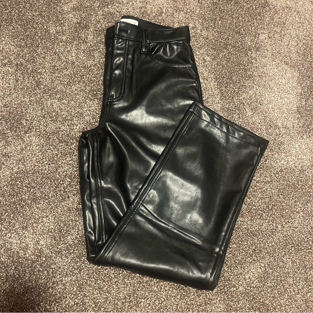 Abercrombie & Fitch 90’s Straight Leather Pants